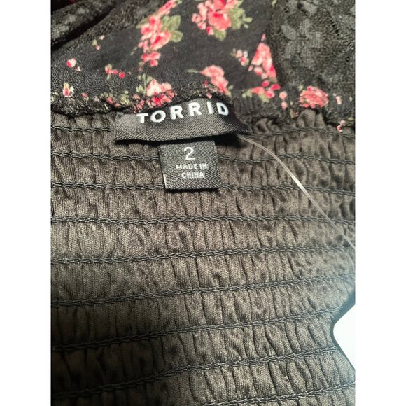Torrid Black Floral Lace Maxi Dress Size 2 2X XXL - Picture 5 of 5